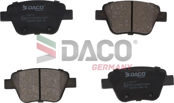 DACO Germany 320213 - Brake Pad Set, disc brake autospares.lv