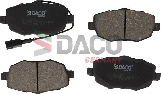 DACO Germany 321940 - Brake Pad Set, disc brake autospares.lv