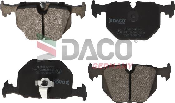 DACO Germany 321518 - Brake Pad Set, disc brake autospares.lv