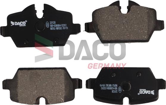 DACO Germany 321530 - Brake Pad Set, disc brake autospares.lv