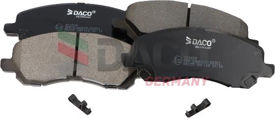 DACO Germany 321609 - Brake Pad Set, disc brake autospares.lv