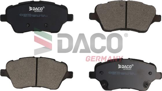 DACO Germany 321002 - Brake Pad Set, disc brake autospares.lv