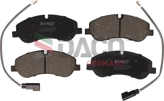 DACO Germany 321017 - Brake Pad Set, disc brake autospares.lv