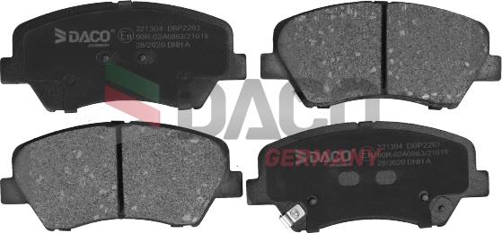 DACO Germany 321304 - Brake Pad Set, disc brake autospares.lv