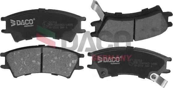 DACO Germany 321318 - Brake Pad Set, disc brake autospares.lv