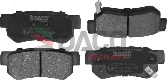 DACO Germany 321218 - Brake Pad Set, disc brake autospares.lv