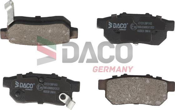 DACO Germany 321231 - Brake Pad Set, disc brake autospares.lv
