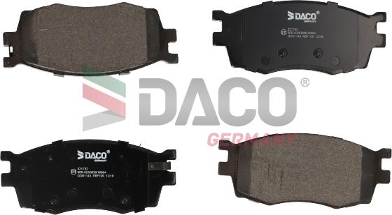 DACO Germany 321732 - Brake Pad Set, disc brake autospares.lv