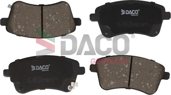 DACO Germany 321729 - Brake Pad Set, disc brake autospares.lv