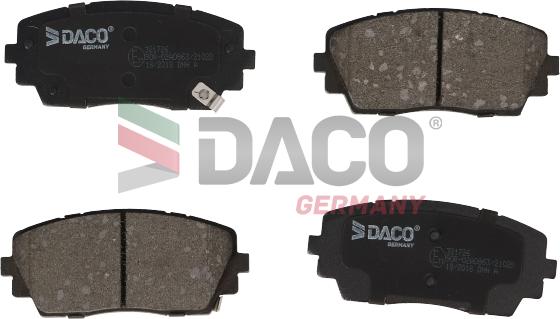 DACO Germany 321726 - Brake Pad Set, disc brake autospares.lv