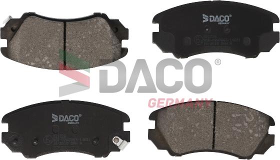 DACO Germany 321728 - Brake Pad Set, disc brake autospares.lv