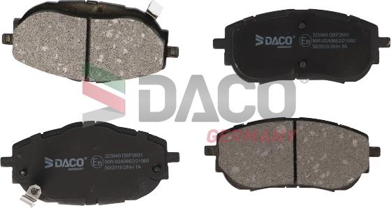 DACO Germany 323940 - Brake Pad Set, disc brake autospares.lv