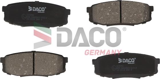 DACO Germany 323950 - Brake Pad Set, disc brake autospares.lv