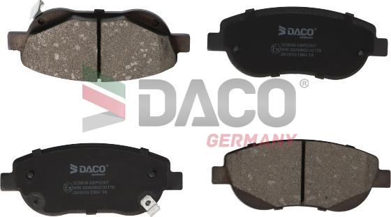 DACO Germany 323939 - Brake Pad Set, disc brake autospares.lv