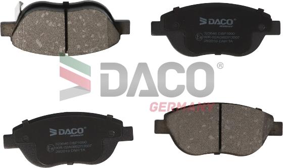 DACO Germany 323646 - Brake Pad Set, disc brake autospares.lv