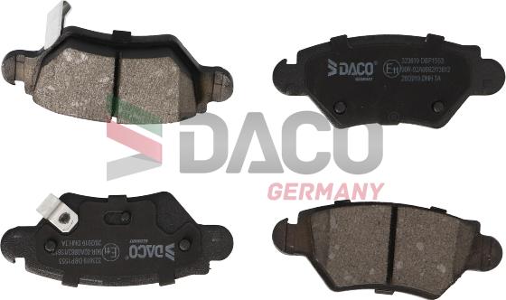 DACO Germany 323619 - Brake Pad Set, disc brake autospares.lv