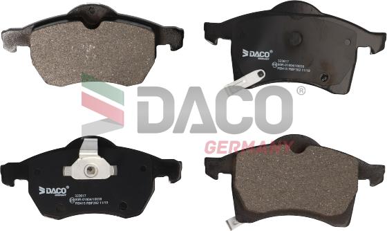 DACO Germany 323617 - Brake Pad Set, disc brake autospares.lv