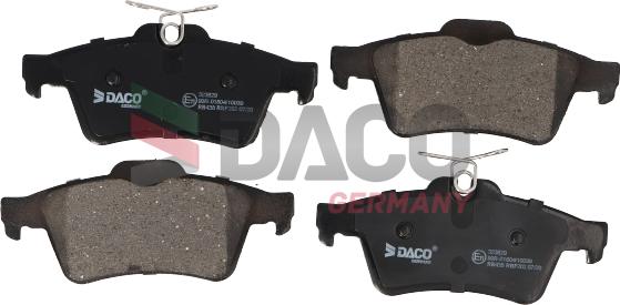 DACO Germany 323629 - Brake Pad Set, disc brake autospares.lv