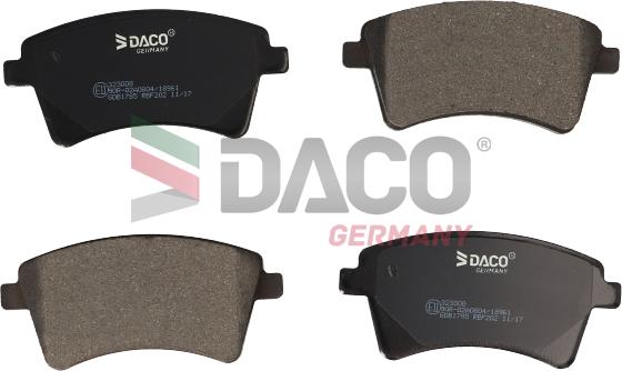 DACO Germany 323008 - Brake Pad Set, disc brake autospares.lv