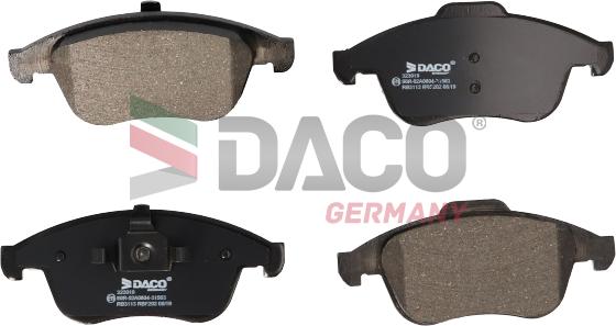 DACO Germany 323019 - Brake Pad Set, disc brake autospares.lv