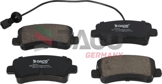 DACO Germany 323027 - Brake Pad Set, disc brake autospares.lv