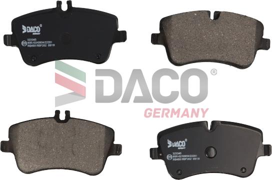 DACO Germany 323345 - Brake Pad Set, disc brake autospares.lv