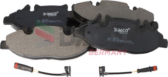 DACO Germany 323351 - Brake Pad Set, disc brake autospares.lv