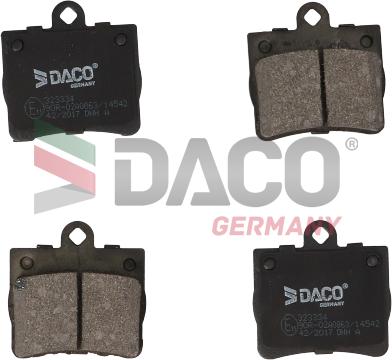 DACO Germany 323334 - Brake Pad Set, disc brake autospares.lv