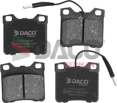 DACO Germany 323326 - Brake Pad Set, disc brake autospares.lv