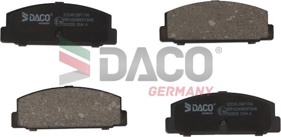 DACO Germany 323245 - Brake Pad Set, disc brake autospares.lv