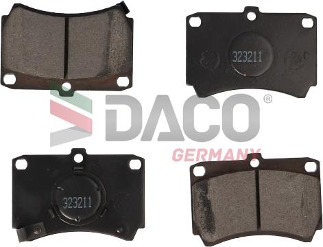 DACO Germany 323211 - Brake Pad Set, disc brake autospares.lv