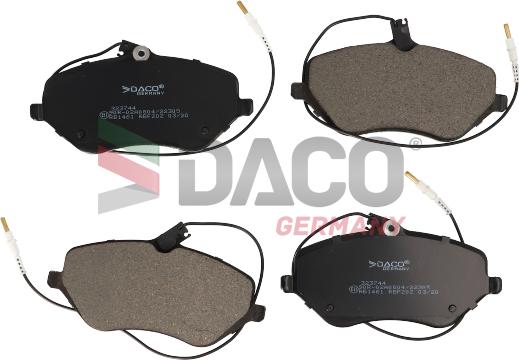 DACO Germany 323744 - Brake Pad Set, disc brake autospares.lv