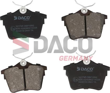 DACO Germany 323745 - Brake Pad Set, disc brake autospares.lv