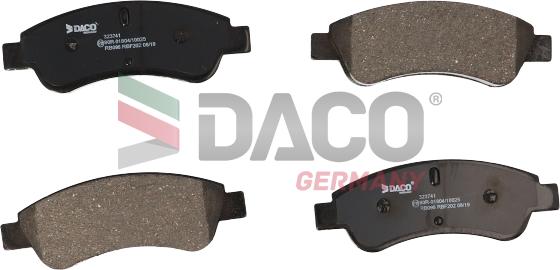 DACO Germany 323741 - Brake Pad Set, disc brake autospares.lv