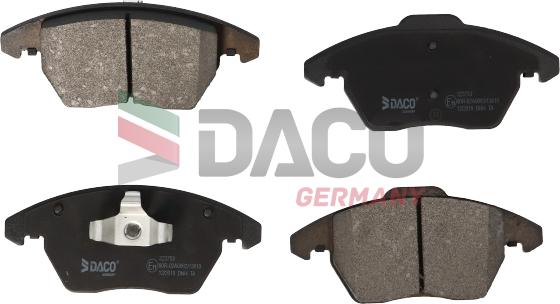 DACO Germany 323753 - Brake Pad Set, disc brake autospares.lv