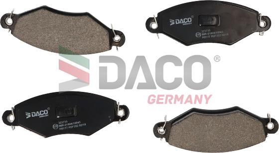 DACO Germany 323735 - Brake Pad Set, disc brake autospares.lv