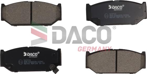DACO Germany 323723 - Brake Pad Set, disc brake autospares.lv