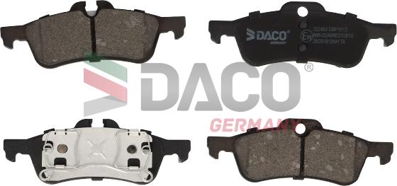 DACO Germany 322403 - Brake Pad Set, disc brake autospares.lv