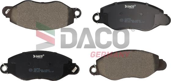 DACO Germany 322558 - Brake Pad Set, disc brake autospares.lv