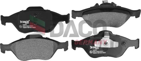 DACO Germany 322557 - Brake Pad Set, disc brake autospares.lv