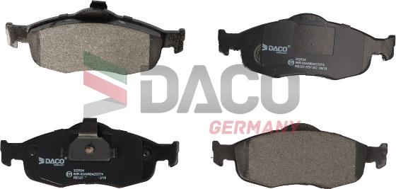 DACO Germany 322534 - Brake Pad Set, disc brake autospares.lv