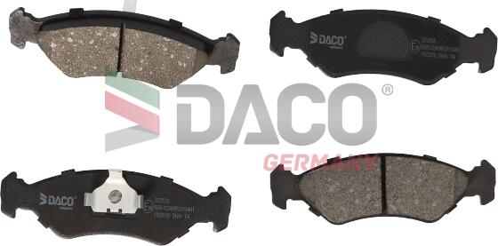 DACO Germany 322535 - Brake Pad Set, disc brake autospares.lv