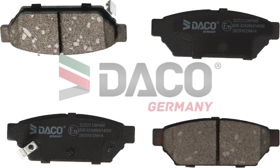 DACO Germany 322523 - Brake Pad Set, disc brake autospares.lv