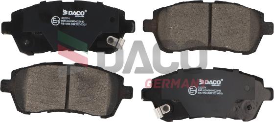 DACO Germany 322574 - Brake Pad Set, disc brake autospares.lv