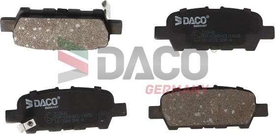 DACO Germany 322642 - Brake Pad Set, disc brake autospares.lv