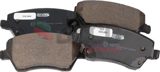 DACO Germany 322619 - Brake Pad Set, disc brake autospares.lv