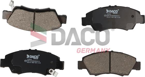 DACO Germany 322625 - Brake Pad Set, disc brake autospares.lv