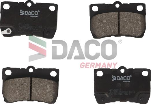 DACO Germany 322015 - Brake Pad Set, disc brake autospares.lv