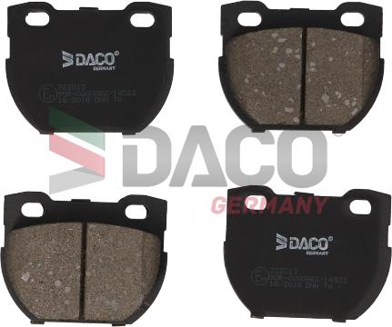 DACO Germany 322013 - Brake Pad Set, disc brake autospares.lv