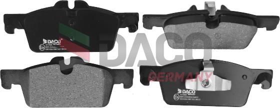 DACO Germany 322806 - Brake Pad Set, disc brake autospares.lv